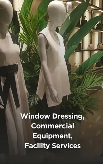Window dressing with artificial plants